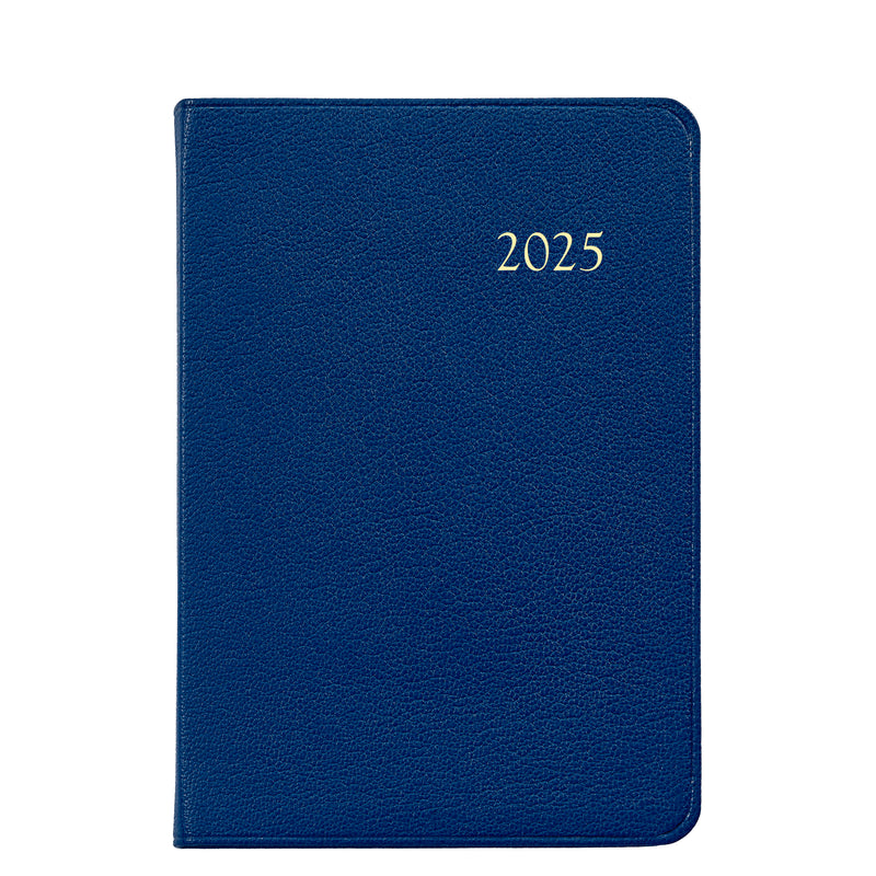 2025 Appointment Diary Royal Blue Goatskin Leather