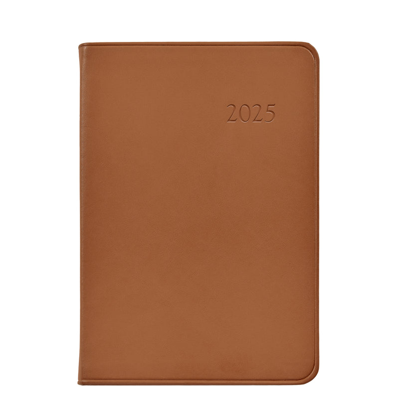 2025 Appointment Diary British Tan Traditional Leather