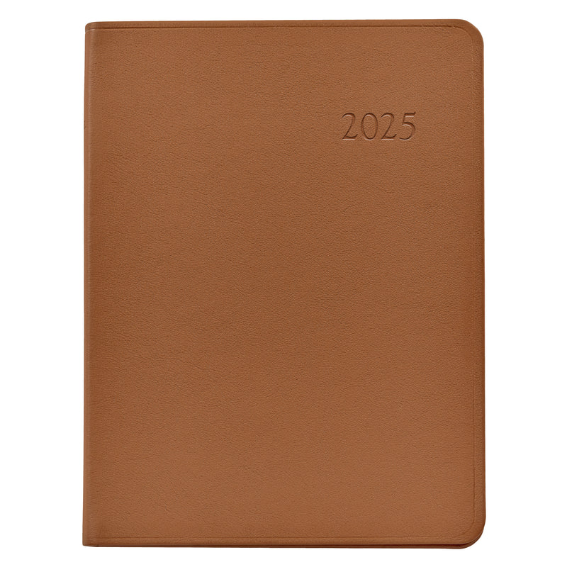 2025 Desk Diary British Tan Traditional Leather