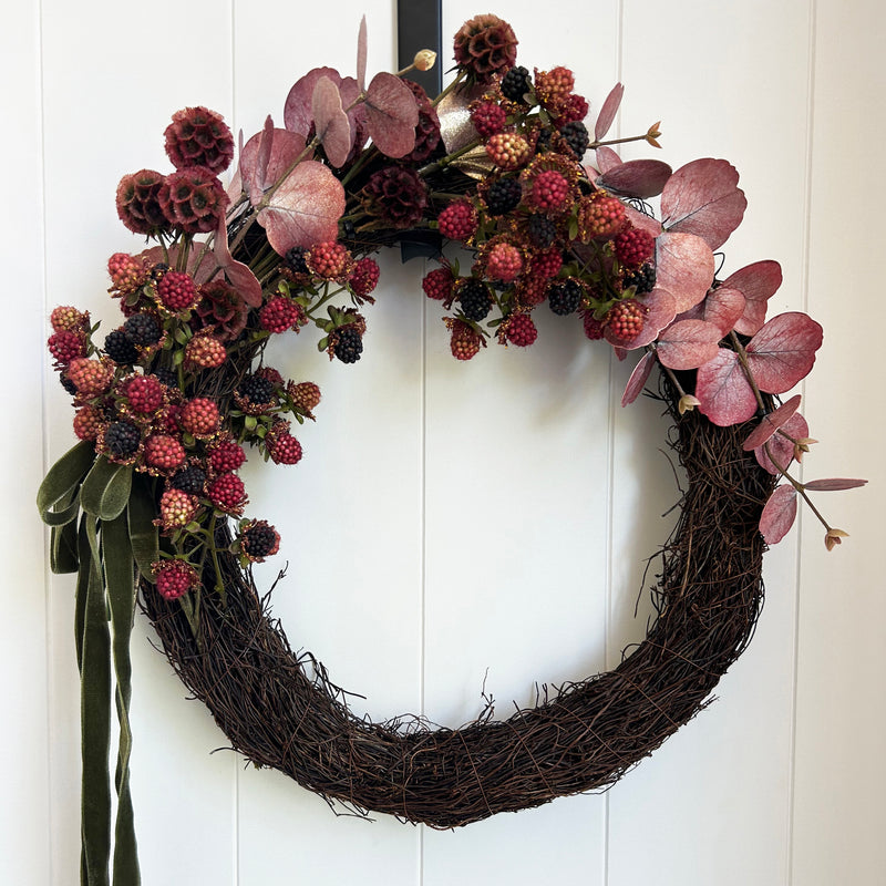 Australiana Eucalyptus Mulberry Handmade Wreath