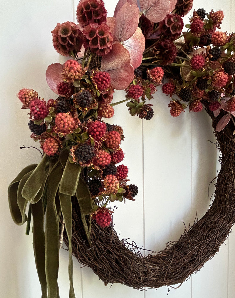 Australiana Eucalyptus Mulberry Handmade Wreath