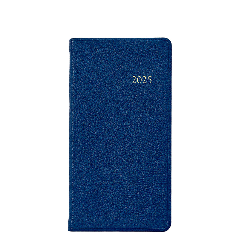 2025 Pocket Diary Royal Blue Goatskin Leather