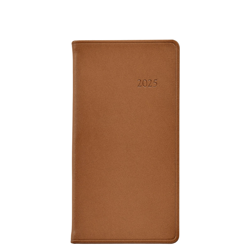 2025 Pocket Diary British Tan Traditional Leather