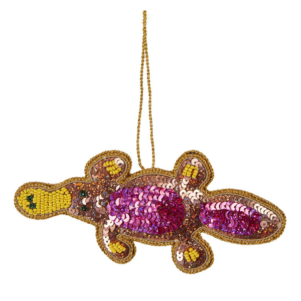 PLATYPUS SEQUIN CHRISTMAS TREE DECORATION