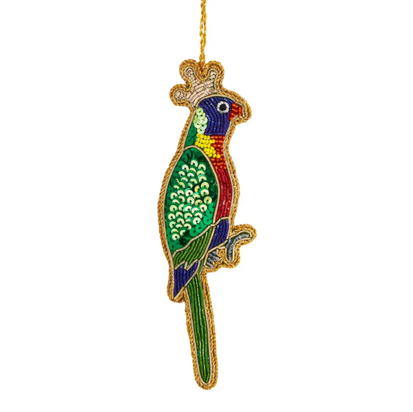 QUEEN LORIKEET SEQUIN CHRISTMAS TREE DECORATION