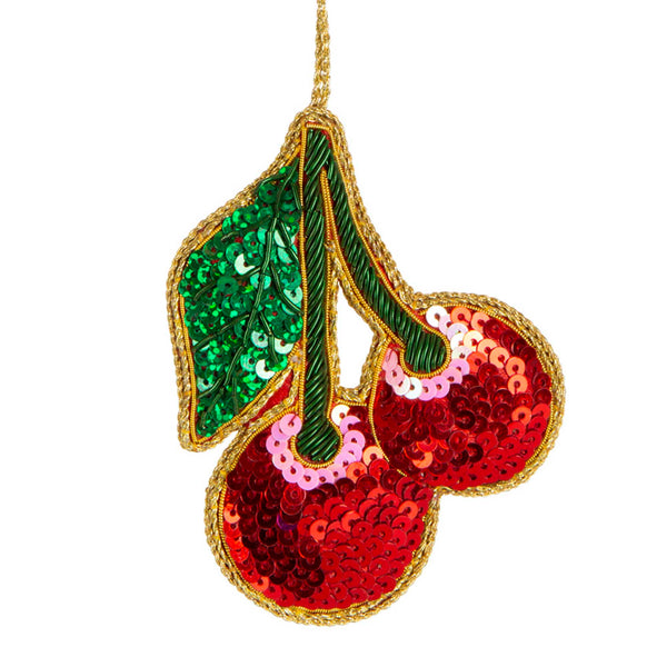 CHERRYLICIOUS SEQUIN CHRISTMAS TREE DECORATION